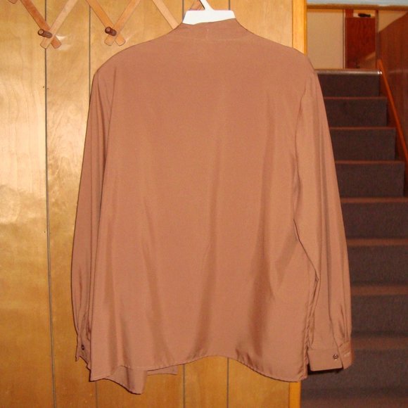 Joyce Women's Brown 100% Polyester Button Front Sh - Picture 3 of 4